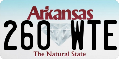 AR license plate 260WTE