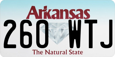 AR license plate 260WTJ