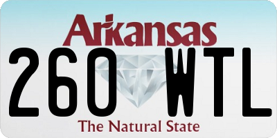 AR license plate 260WTL
