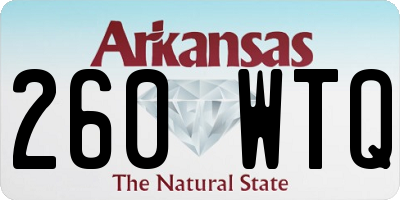 AR license plate 260WTQ
