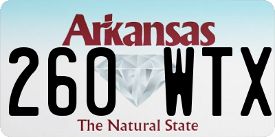 AR license plate 260WTX