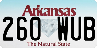 AR license plate 260WUB