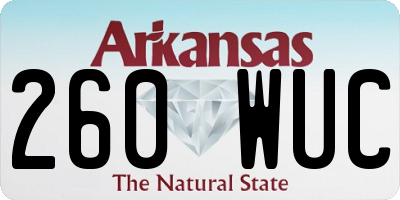 AR license plate 260WUC