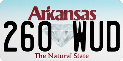 AR license plate 260WUD