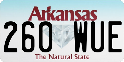 AR license plate 260WUE