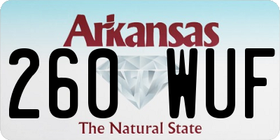 AR license plate 260WUF