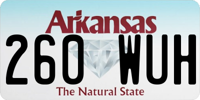 AR license plate 260WUH