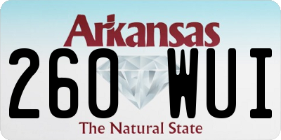 AR license plate 260WUI