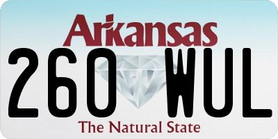 AR license plate 260WUL