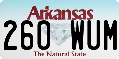 AR license plate 260WUM