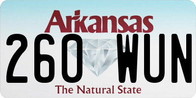 AR license plate 260WUN