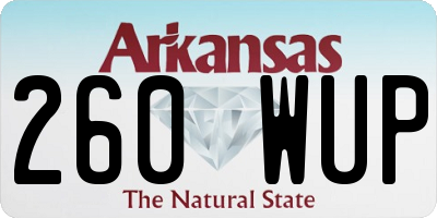 AR license plate 260WUP