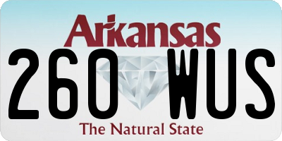 AR license plate 260WUS