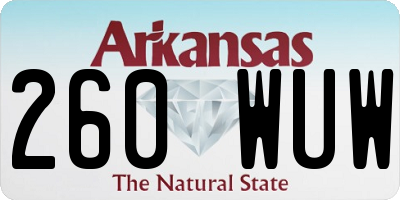 AR license plate 260WUW