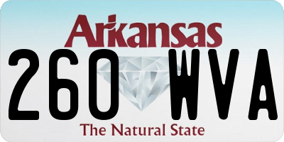 AR license plate 260WVA