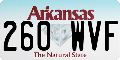 AR license plate 260WVF