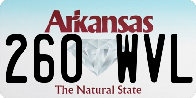AR license plate 260WVL