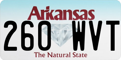 AR license plate 260WVT