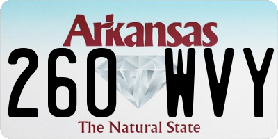 AR license plate 260WVY