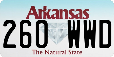 AR license plate 260WWD