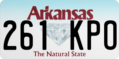 AR license plate 261KPO