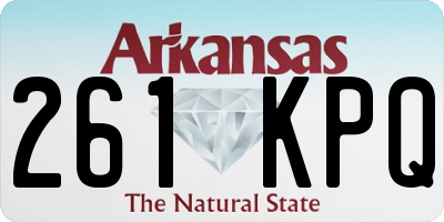 AR license plate 261KPQ