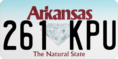 AR license plate 261KPU