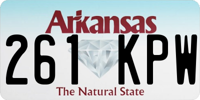 AR license plate 261KPW