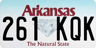 AR license plate 261KQK