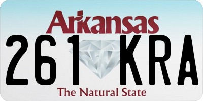 AR license plate 261KRA