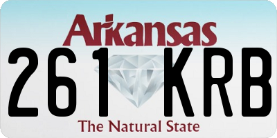 AR license plate 261KRB