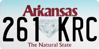 AR license plate 261KRC