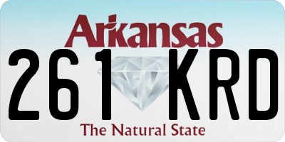 AR license plate 261KRD