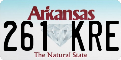 AR license plate 261KRE