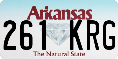 AR license plate 261KRG