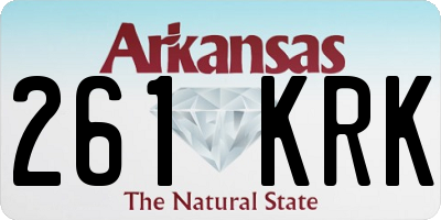 AR license plate 261KRK