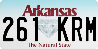 AR license plate 261KRM