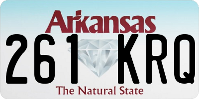 AR license plate 261KRQ