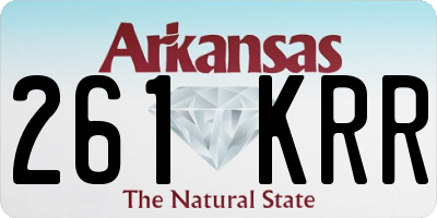 AR license plate 261KRR