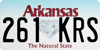AR license plate 261KRS