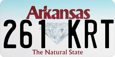 AR license plate 261KRT