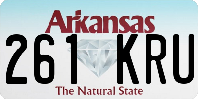 AR license plate 261KRU