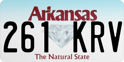 AR license plate 261KRV