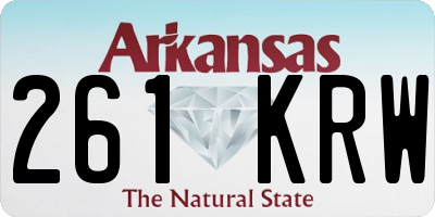 AR license plate 261KRW