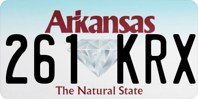 AR license plate 261KRX
