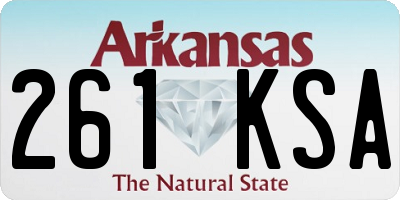 AR license plate 261KSA