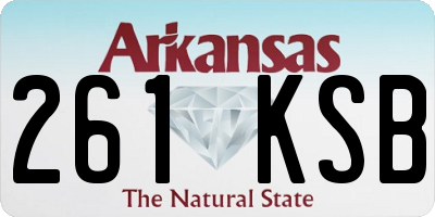 AR license plate 261KSB