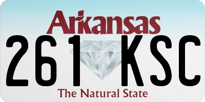AR license plate 261KSC