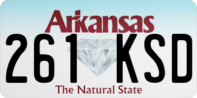 AR license plate 261KSD