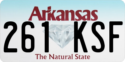 AR license plate 261KSF
